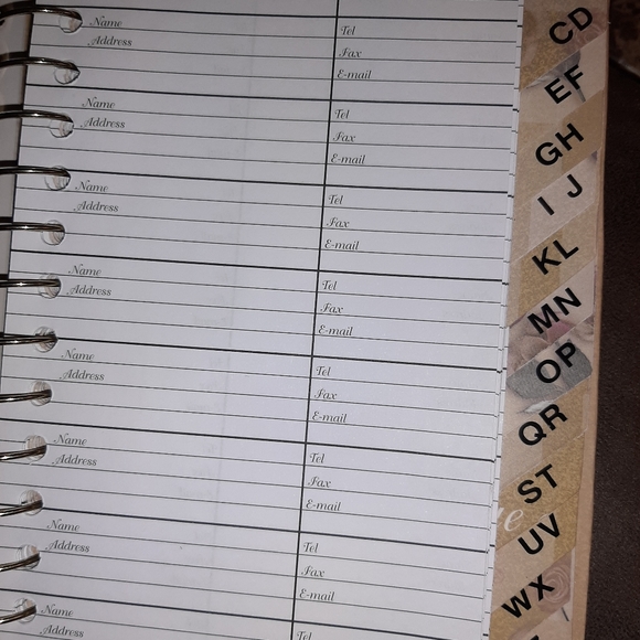 NWOT - Cute Victorian Spiral Address Book with Printed Index - Picture 5 of 8